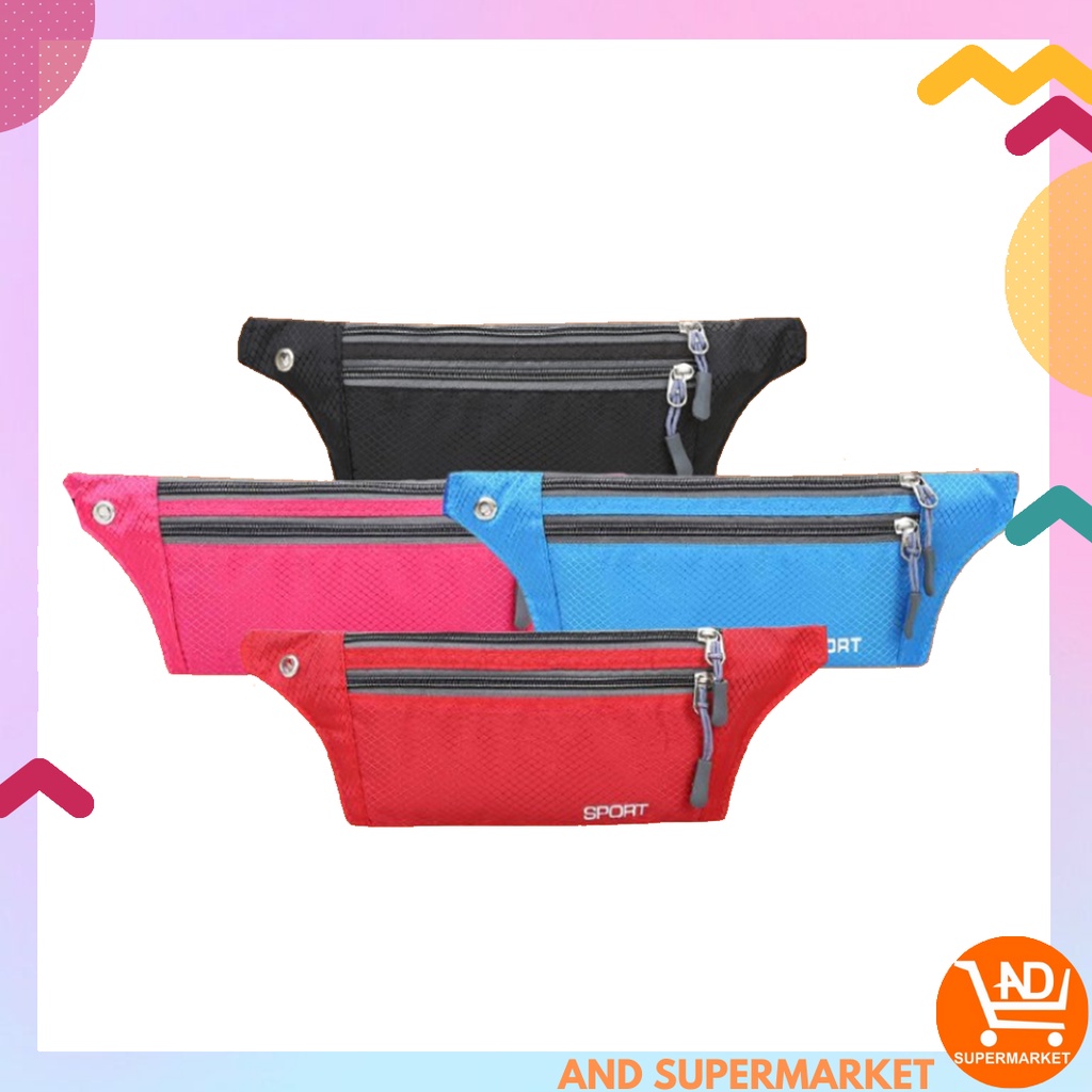 Tas Pinggang Import Tas Selempang Mini Unisex Hip Bag Sport Bumbag Multifungsi Waistbag T16