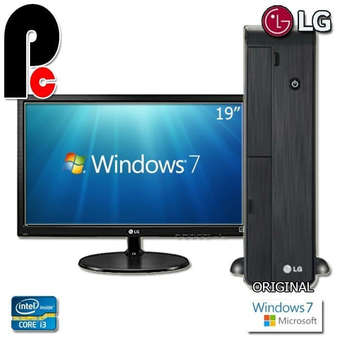 PC Rakitan Build UP LG Slim i3 Windows ORI set MONITOR NEW