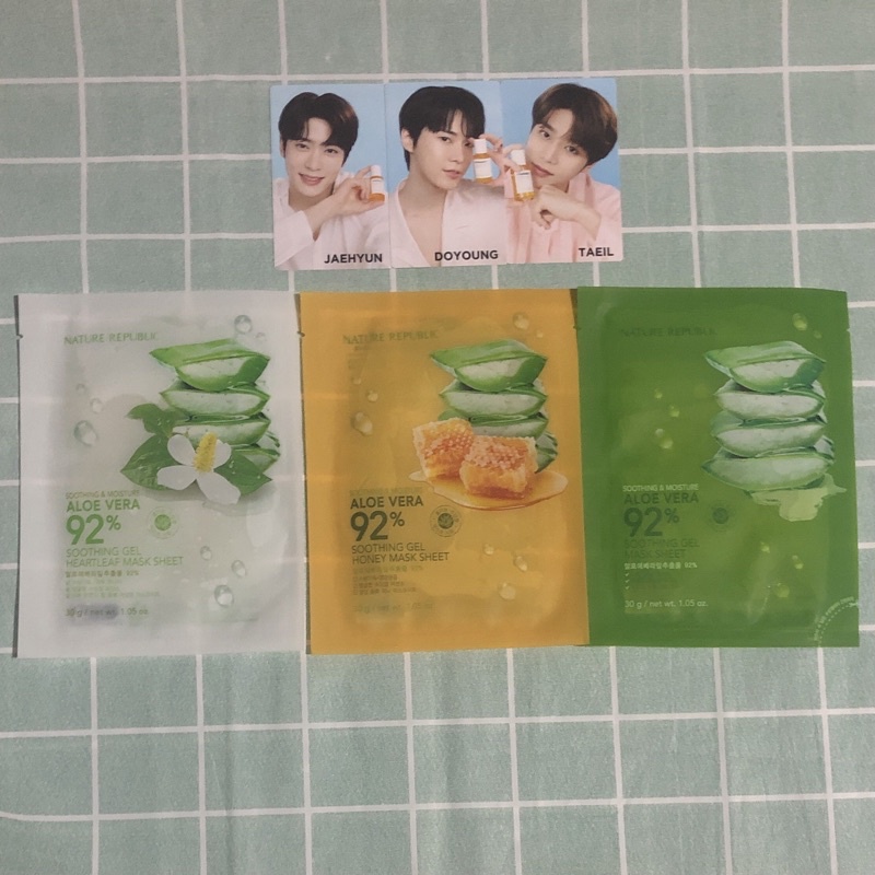 SHEET MASK NATURE REPUBLIC NATREP NCT 127 PC JAEHYUK DOYOUNG TAEIL BOOKEDD