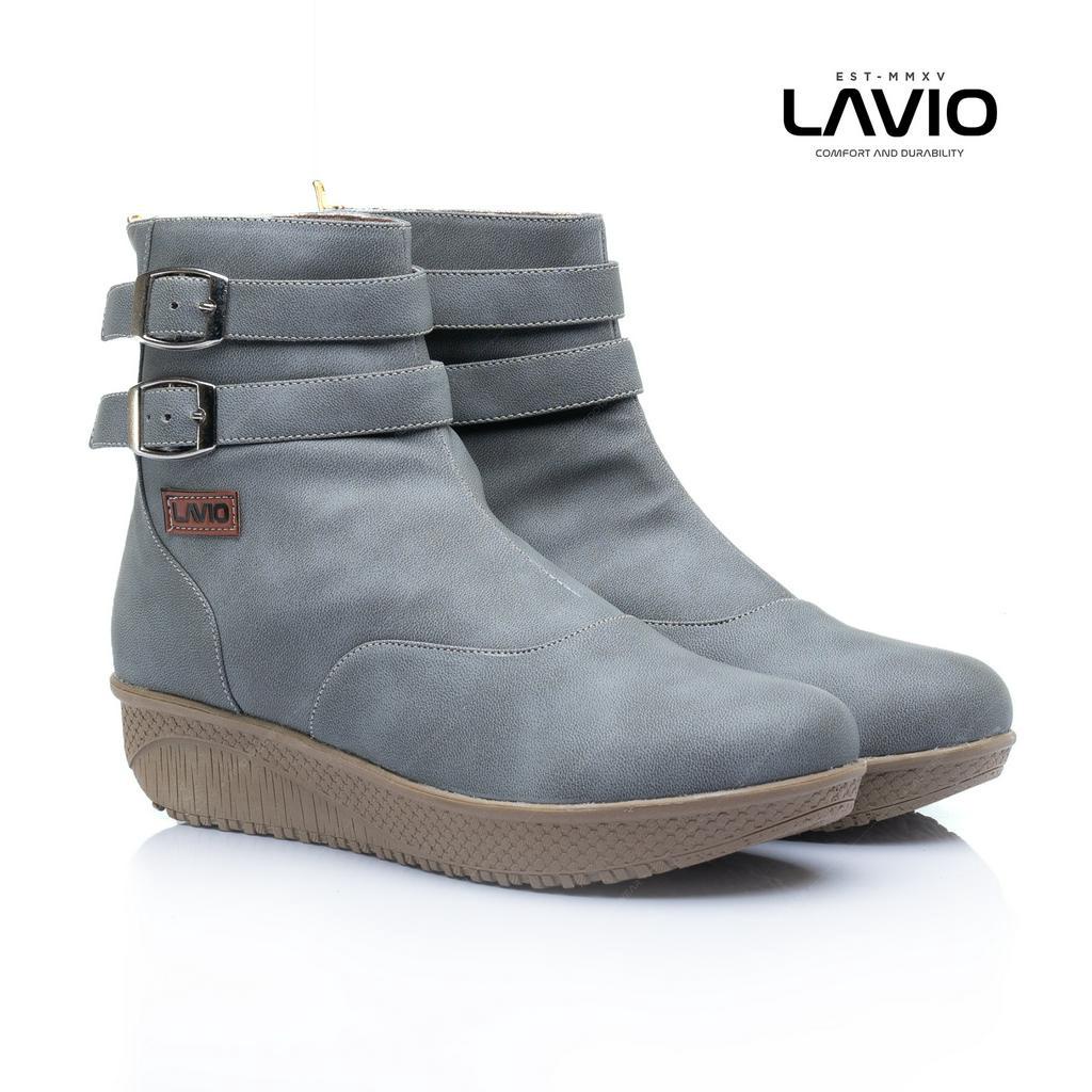 Sepatu Boots Wanita Cewe Keren Korea Kekinian Lavio Maleoo Original New Model