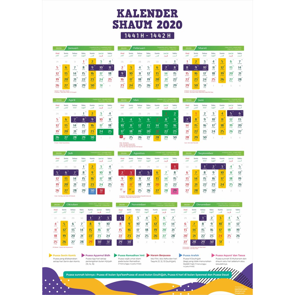  Kalender  Puasa  2021  Kalender  Dinding Custom Clc06 