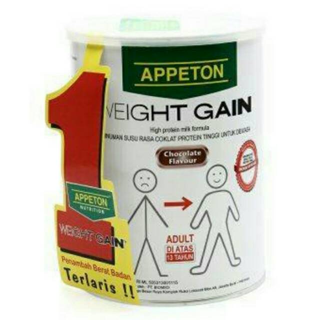 

Susu gemuk appeton weight gain 450gr rasa coklat. penambah berat badan
