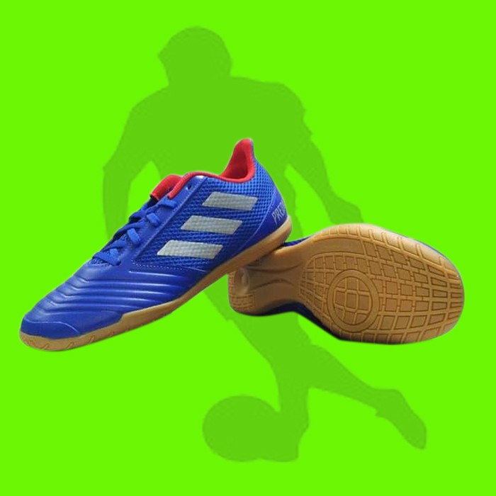 Sepatu Futsal adidas predator 19.4 in sala blue red white original new