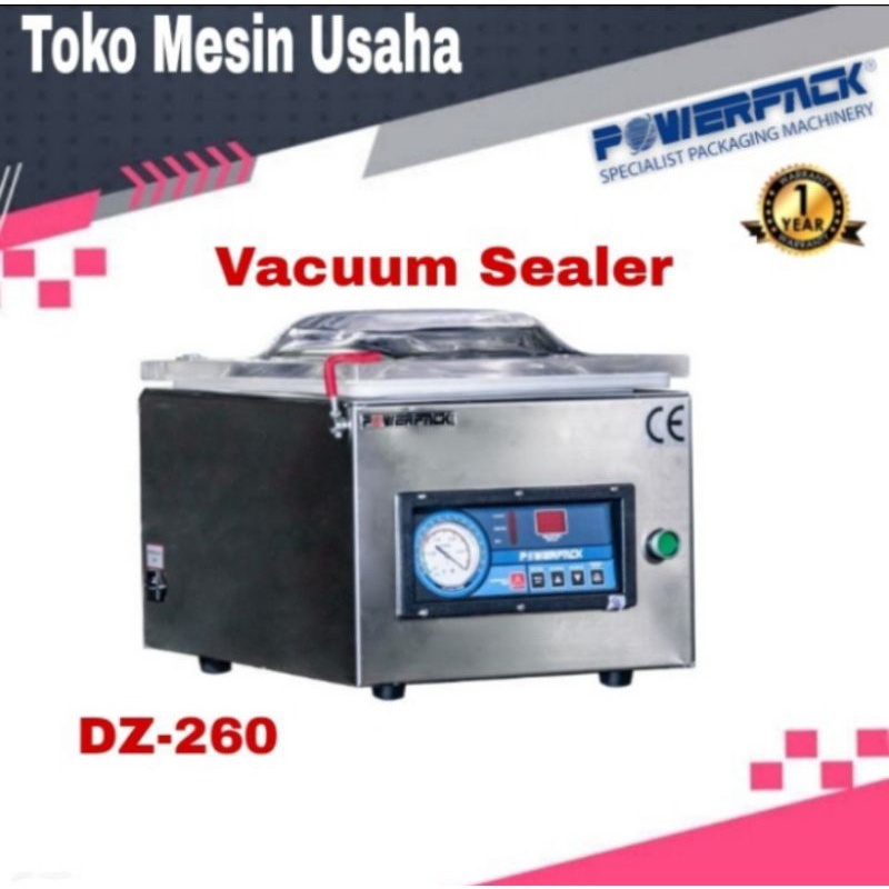 MESIN VACUM SEALER OTOMATIS DZ-260 POWERPACK / VACUUM SEALER OTOMATIS