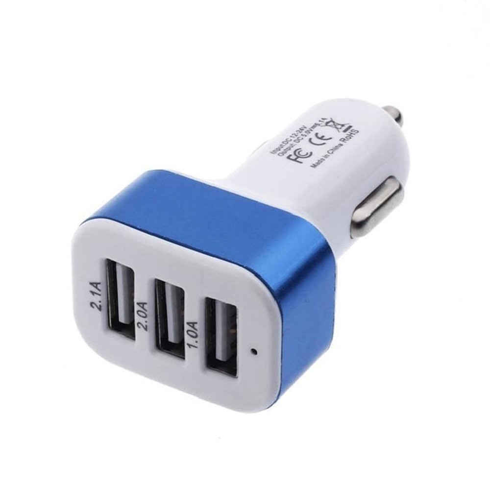 [18 GRAM] Adaptor Charger Mobil - Saver Car Charger 3 in 1 / 3 Output / 5.1A