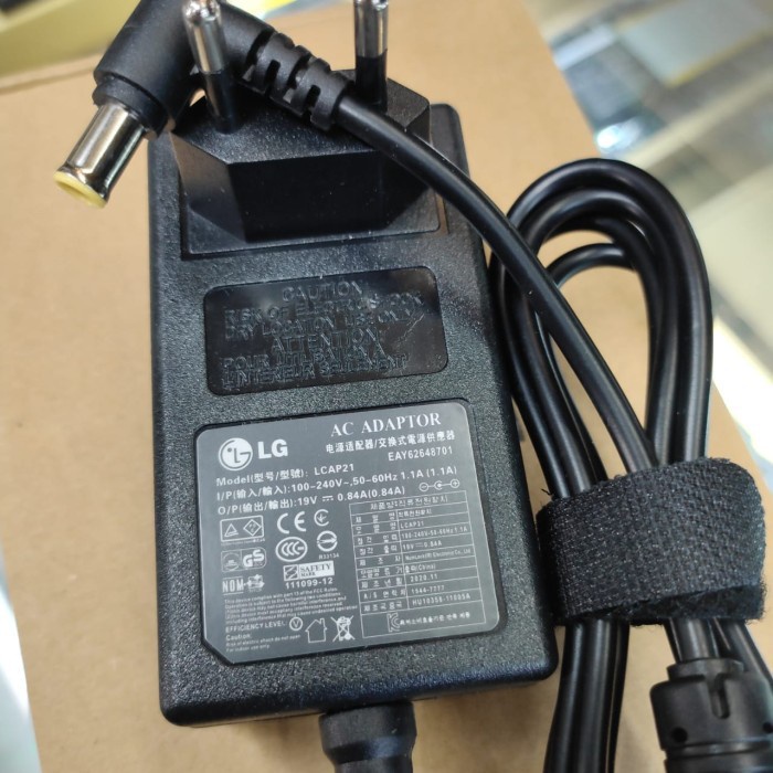 Adaptor Charger TV &amp; Monitor LG Original 19V - 0.84A Bergaransi