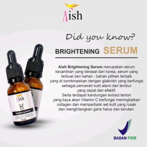 AISH SERUM (HARGA UNTUK 5 pcs serum) DAPAT 5 SERUM AISH PUTIH