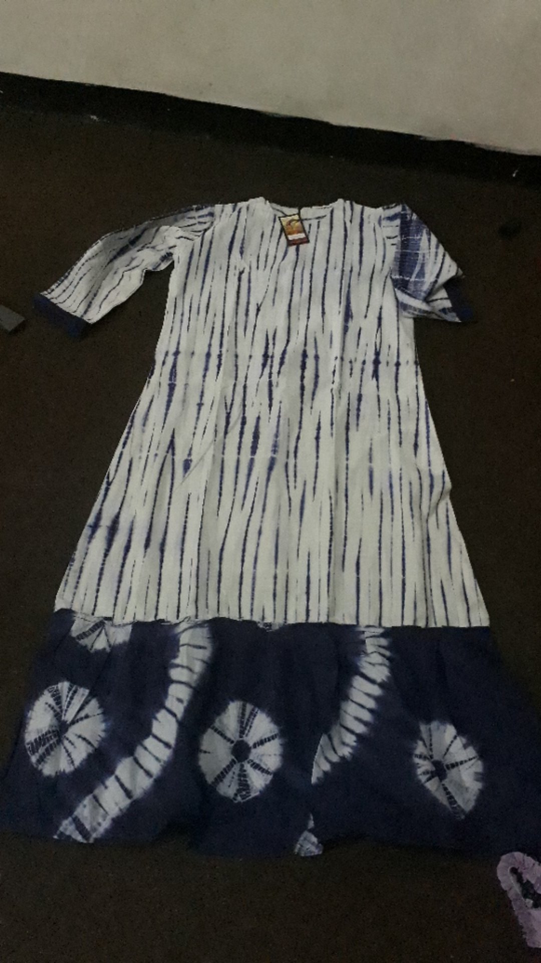 Gamis Shibori Batik Umbrella Tiedye Jumputan Handmade Muslim Long Maxi Gamis Seragaman Tie Dye