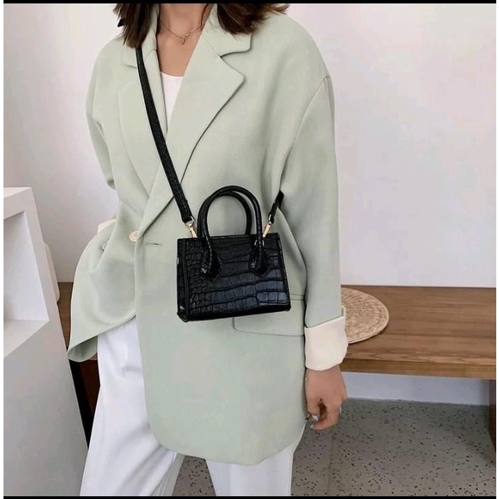 HF Fretty - Tas Selempang Wanita Croco Bag Terbaru