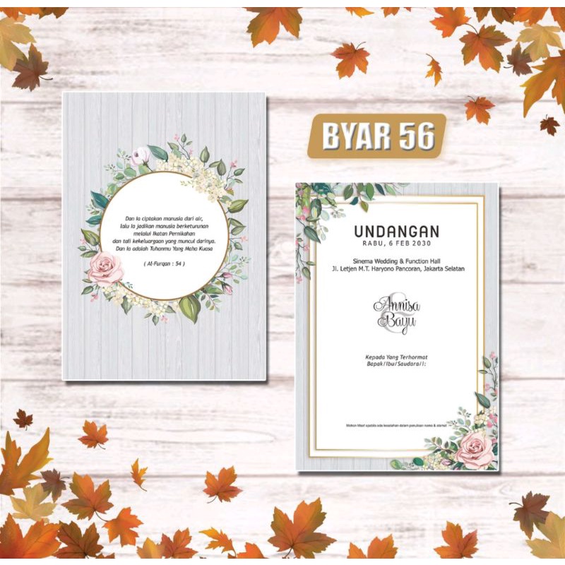 

Undangan + Cetak Blanko Byar #2
