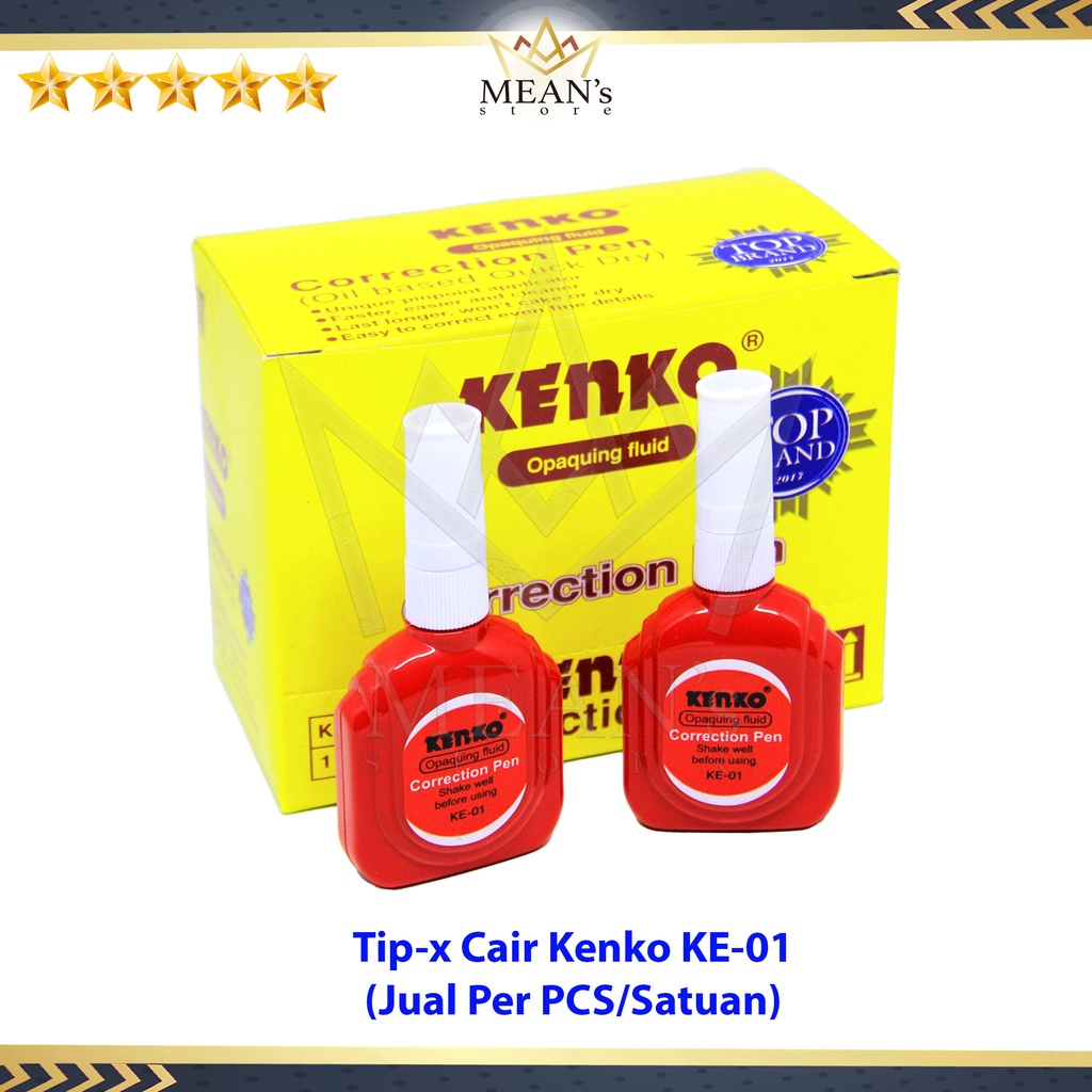 

Tip-x Cair Kenko KE-01 / Correction Pen Fluiid / Tip-Ex Satuan
