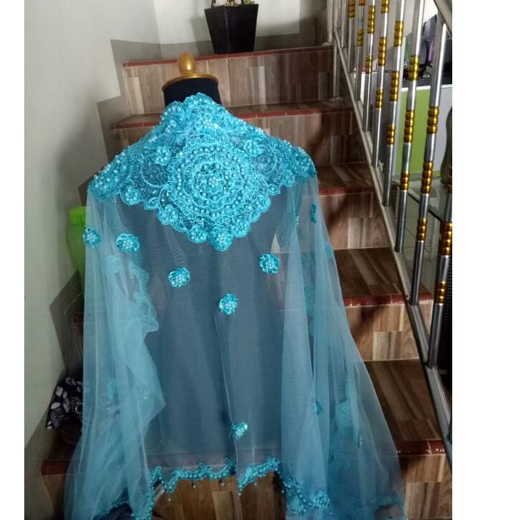SALEE.. HIJAB SLAYER PENGANTIN HANANIA PREMIUM / SLAYER PENGANTIN ELEGAN FULL PAYET / KERUDUNG AKAD 