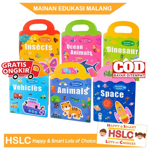 

Buku Stiker Anak dan Aktivitas Menempel Waterproof / Reusable Stiker Book Album Murah Sticker Activity Book