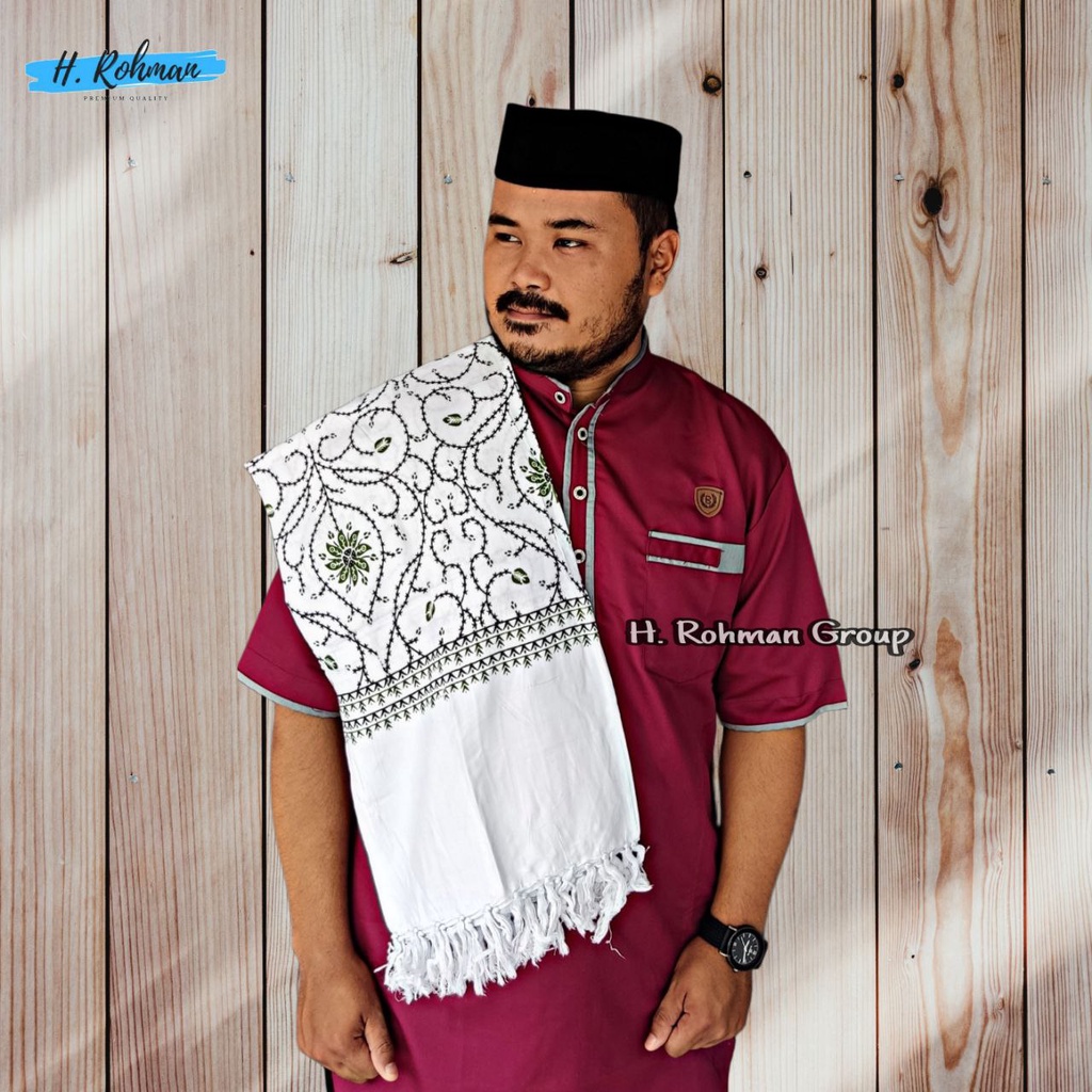 Sorban Rida Solo Panjang Jumbo Putih Motif Batik Kasmiri Printing Grade A Sorban Putih Sorban Haji Sorban Imamah Sorban Arab Sorban India Pashmina Panjang Jummbo Serban Habib Serban Arida