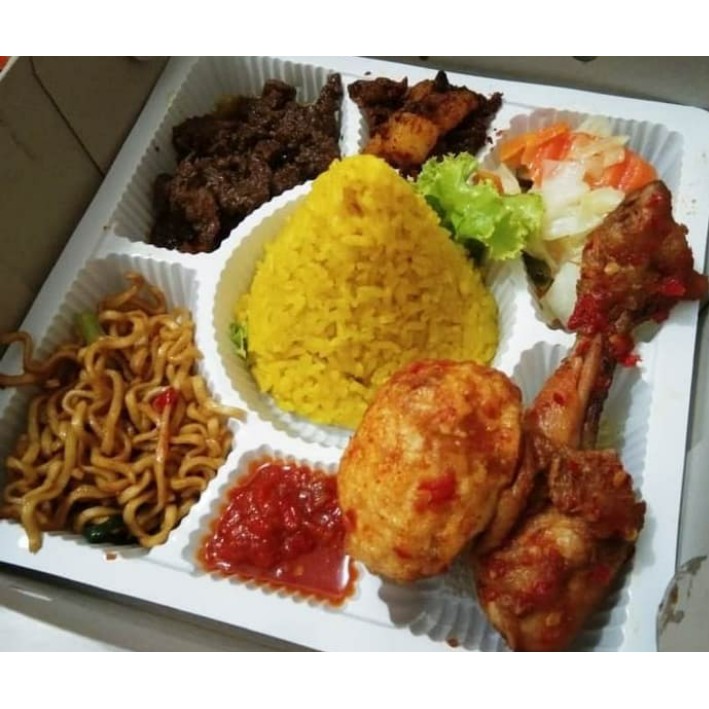 

Tumpeng Mini Nasi Box Isi 8 Paket Nasi Kotak Enak, Halal, Murah