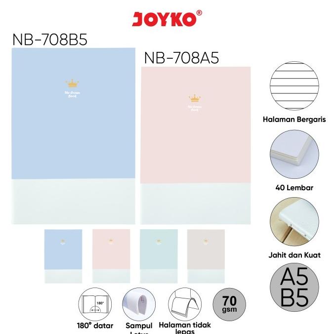 

Buku Tulis Catatan Bergaris Ruled Notebook Joyko NB-708 A5