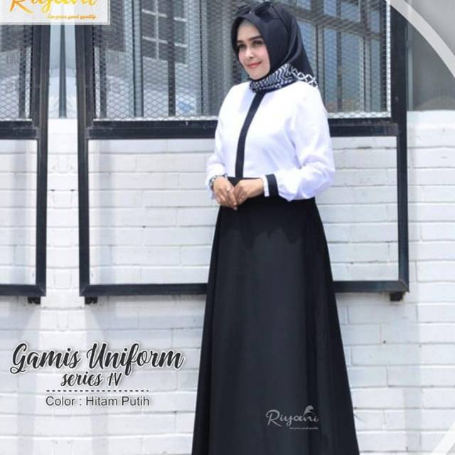 Gamis Seragam Kerja Hitam Putih/Gamis Seragam Kerja PNS