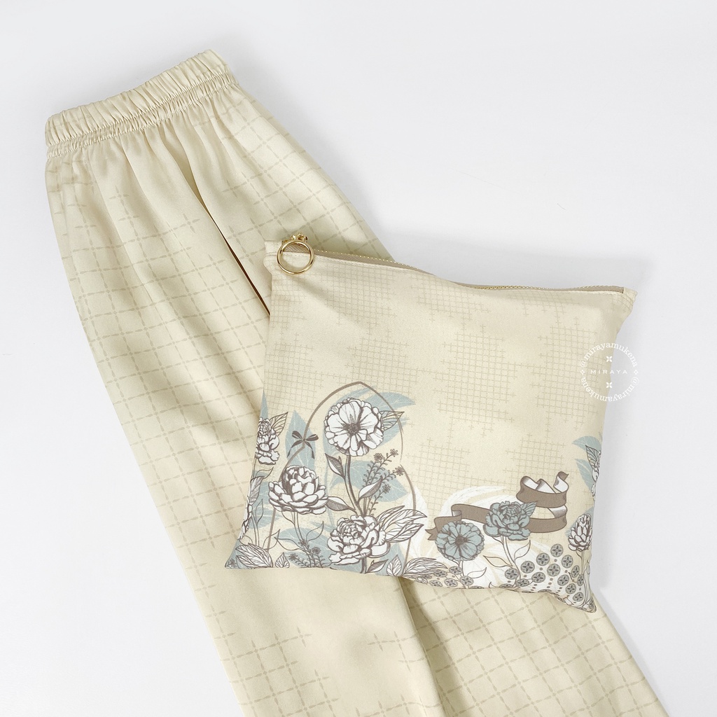 Mukena Travel Printing Miraya Royale Lemon