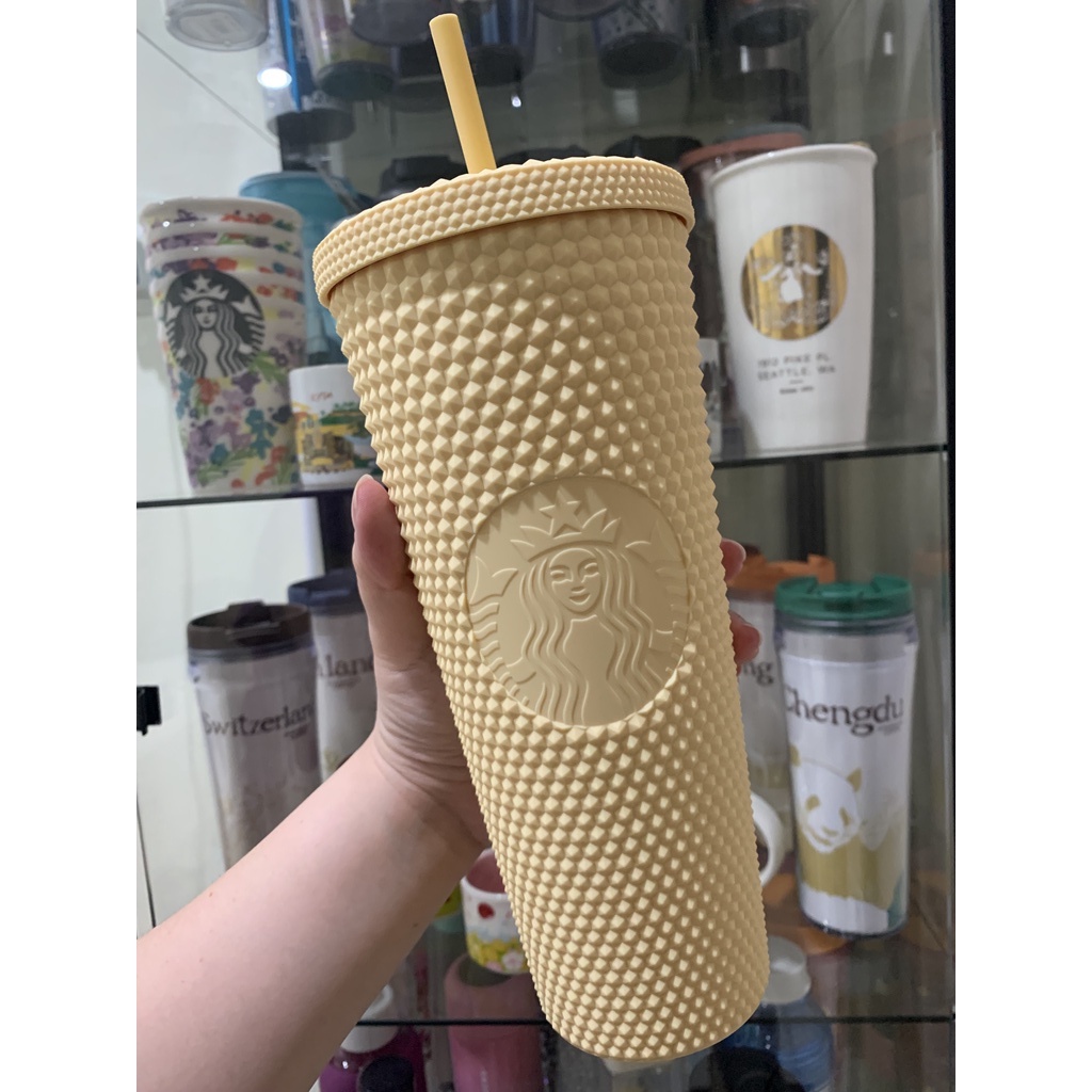 Starbucks Bling Tumbler Yellow Butter