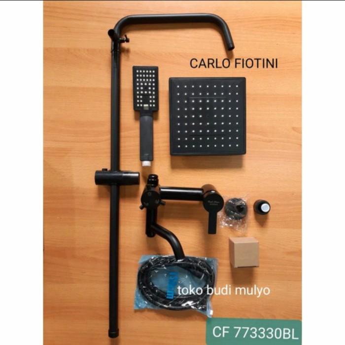 SHOWER TIANG SET HITAM CARLO FIOTINI