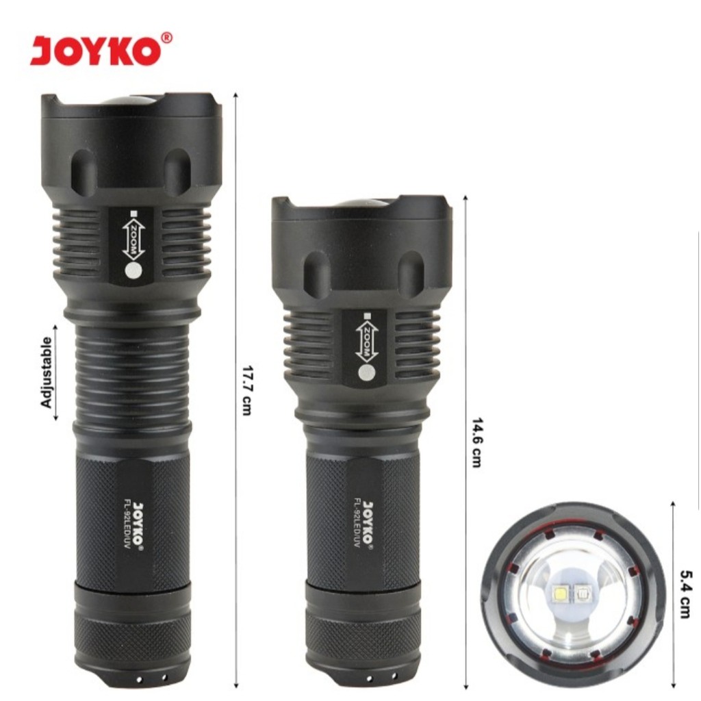 LED UV Flashlight flash light Senter LED UV Ultraviolet Joyko FL 92