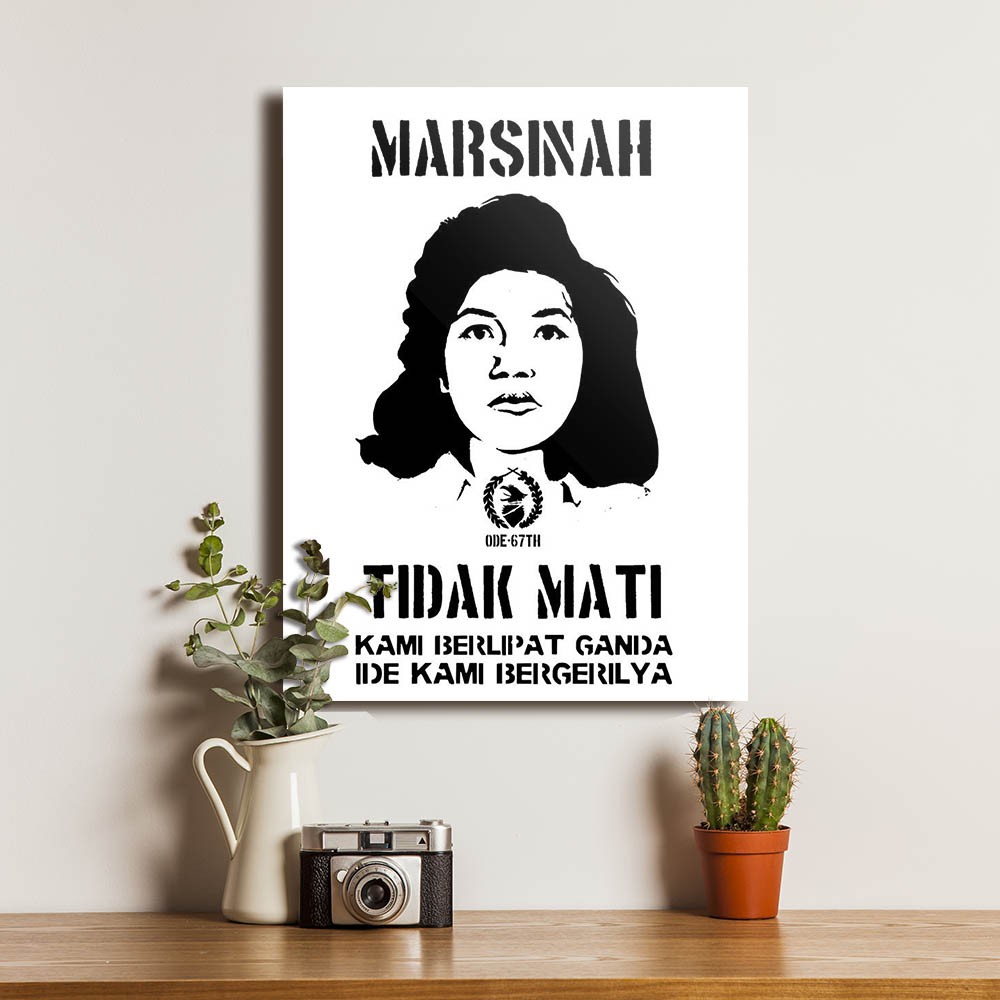 Poster Marsinah Buruh Tidak Mati Aktivis Tokoh Dekorasi Hiasan Pajangan Dinding