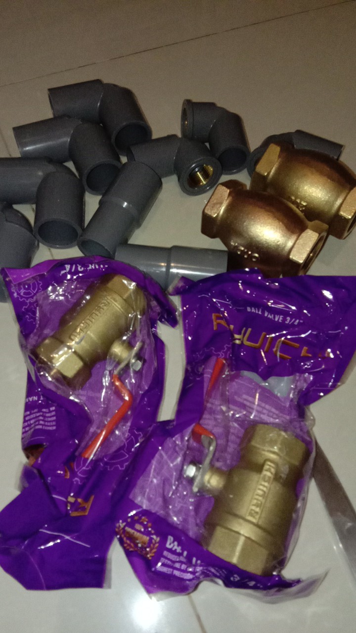 Ball Valve Kuningan D.3/4 Drat (ryuichi) - Kran
