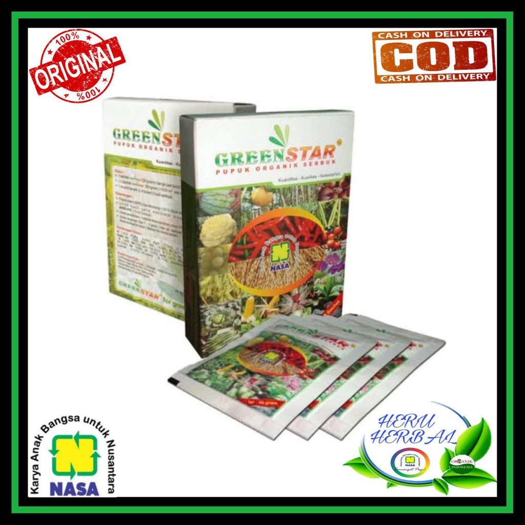 Pupuk Organik Greenstar Nasa Original - Pupuk Organik Nasa - Pupuk Bunga - Pupuk Daun - Pupuk Buah