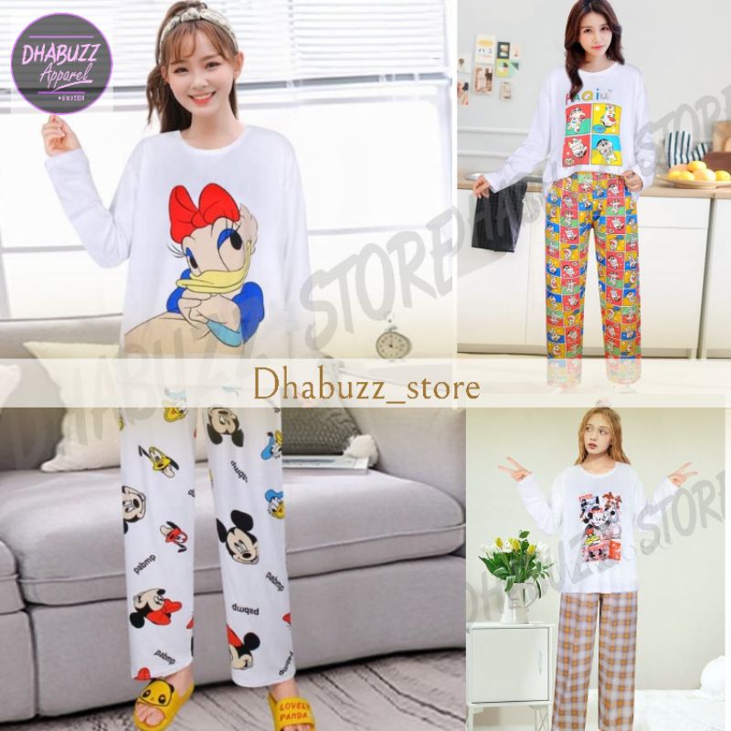 PIYAMA BAJU TIDUR KARTUN WANITA IMPORT