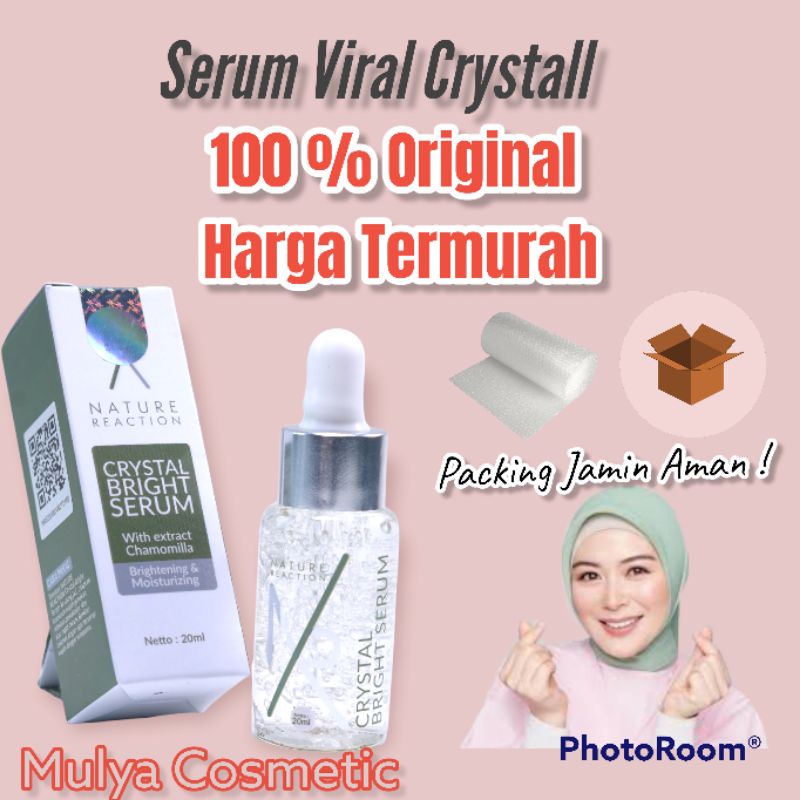 [100% ORIGINAL] SERUM NATURE REACTION CRYSTAL BRIGHT SERUM WAJAH TAMPAK GLOWING 20ML SERUM NR GLOW / NR