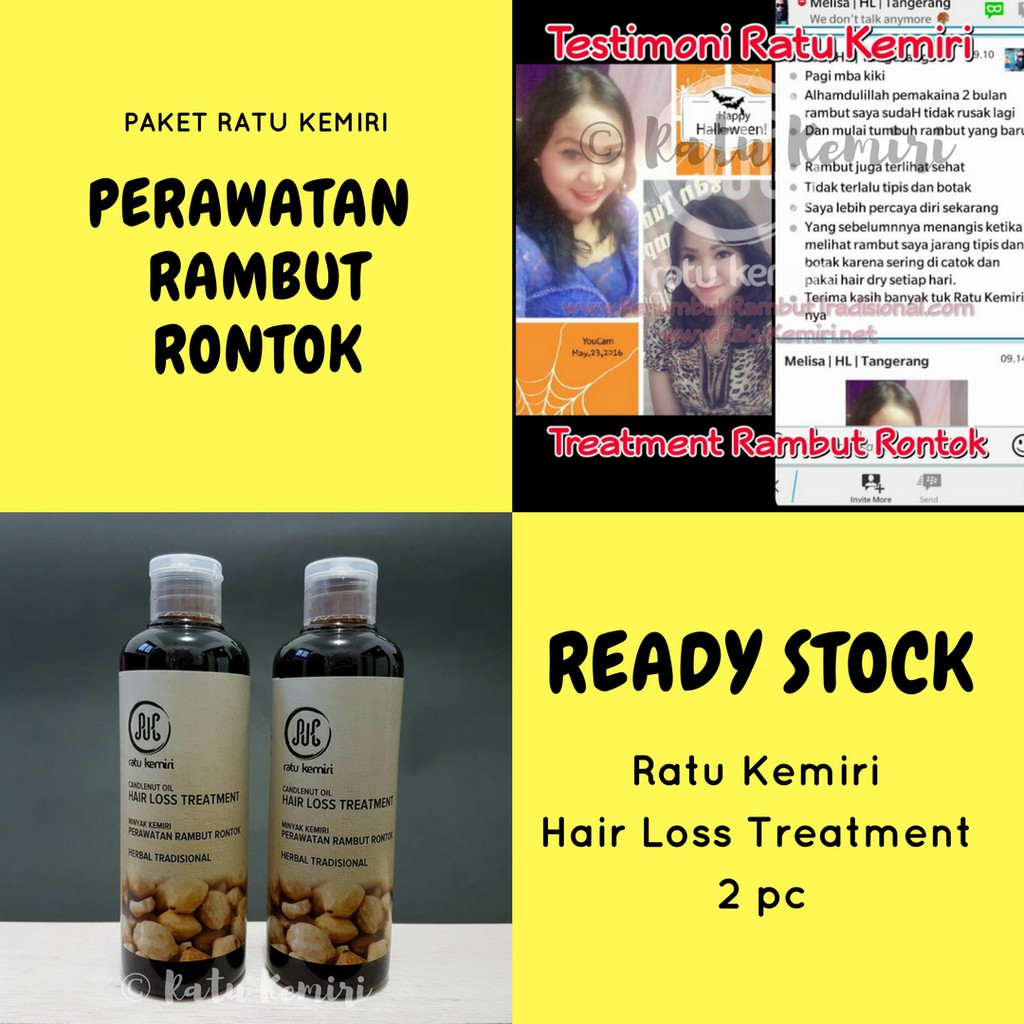 Paket HEMAT Utk Rambut Rontok Berketombe Sagha Hair Oil Shampo