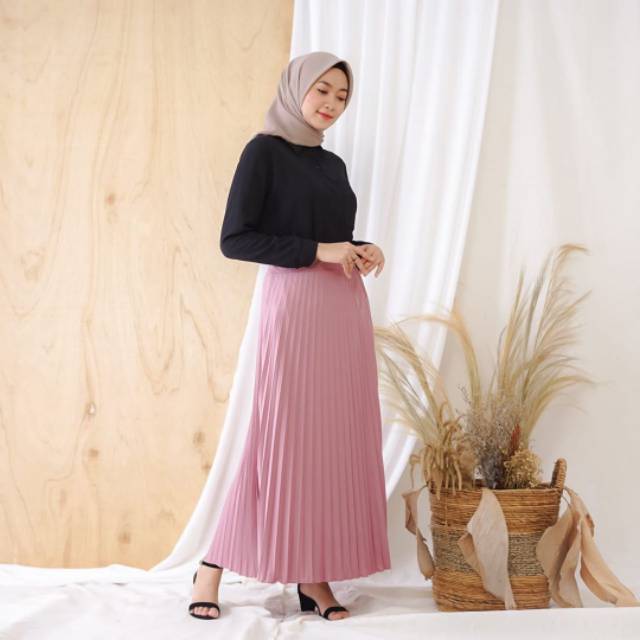 Rok Plisket Mayung Jumbo Premium