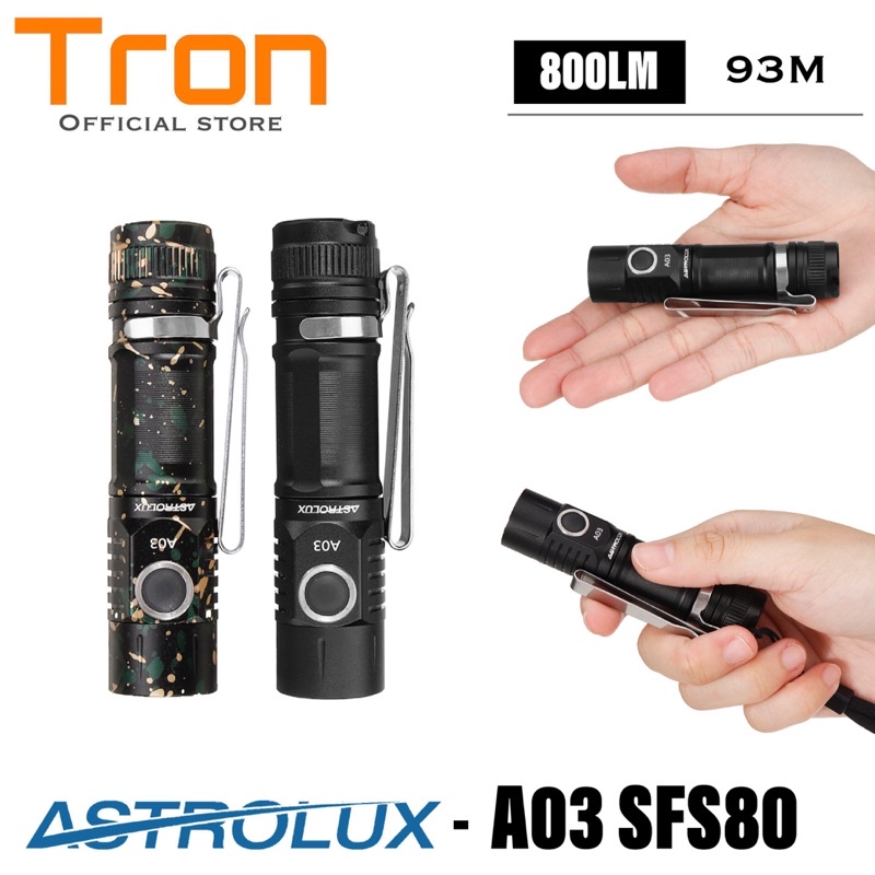 Astrolux A03 / Mateminco CSF05 SFS80 800 Lumen 93 Meter Senter LED EDC