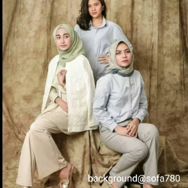 Background studio foto abstrak coklat crem uk 3x6m