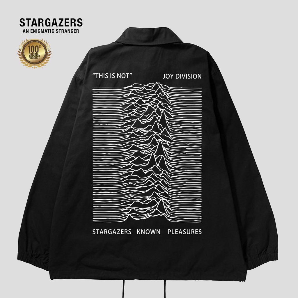 Stargazers Known Pleasures Coach Jacket Black