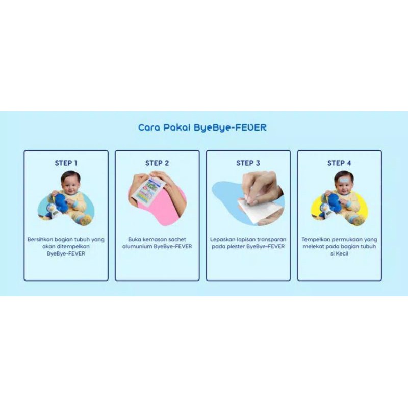 Bye Bye Fever Bayi / Anak per Lembar Plester Kompres Demam