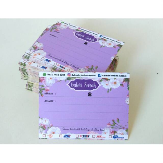 

Stiker pengiriman bahan hvs atau glosi sama 100k 250pcs