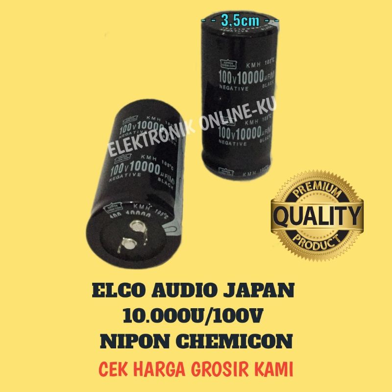 CAPASITOR ELCO AUDIO JAPAN 10000UF 100V NIPPON CHEMICON