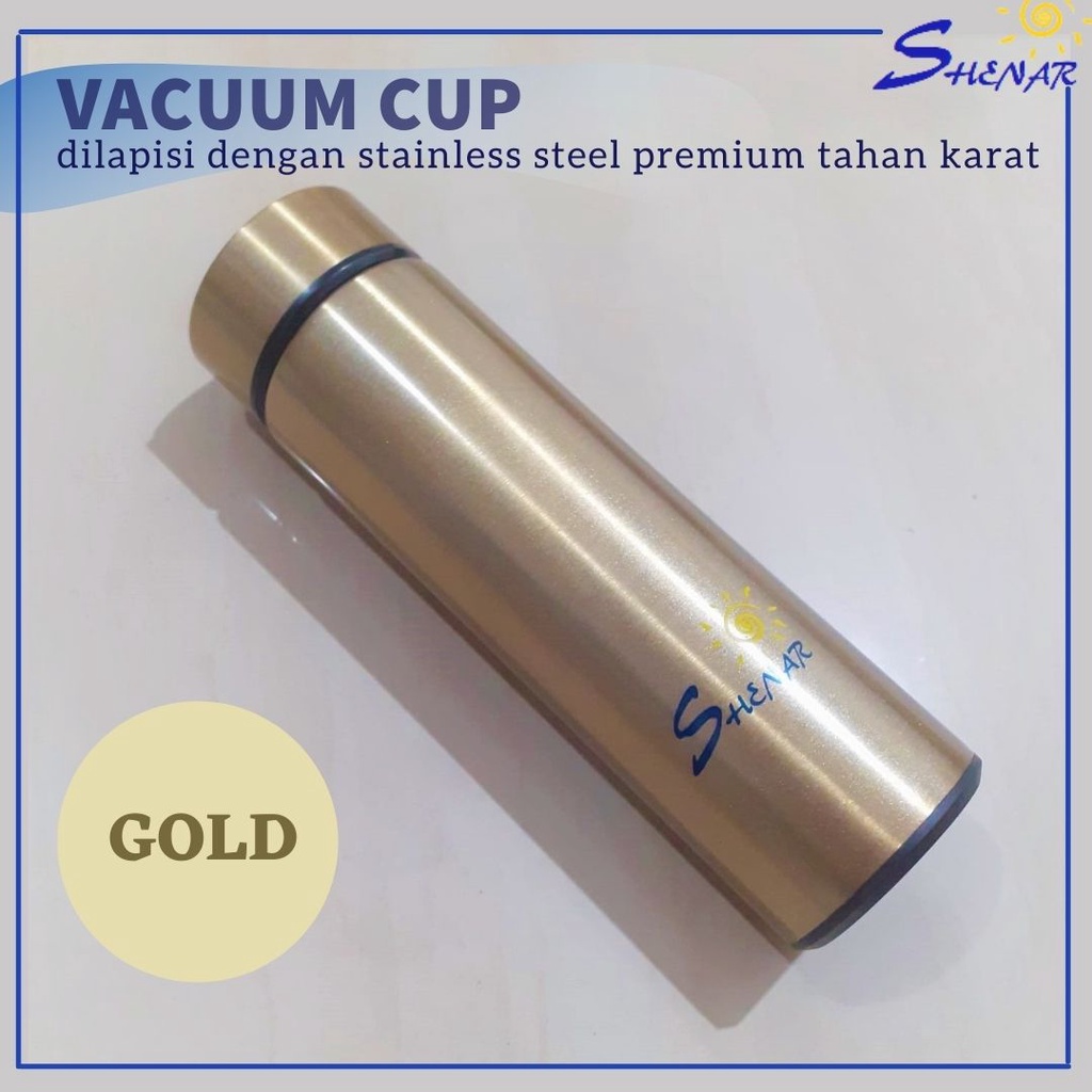 (400GR) SHENAR TERMOS LIFE 500ML / BOTOL AIR MINUM / TERMOS POLOS / VACUUM CUP / TERMOS KACA / BOTOL MINUM STAINLESS STEEL / SMART CUP LED
