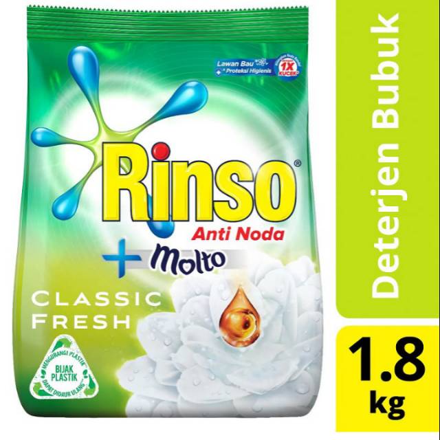 RINSO Molto Anti Noda Detergent Bubuk -  [ 1.8kg ]