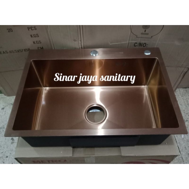 Kitchen sink antik rose gold 6545 / Bak cuci piring rose gold 6545