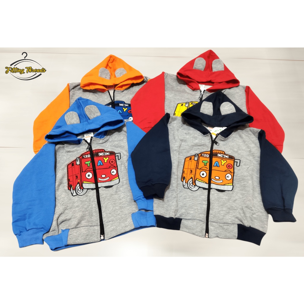 Jaket Anak Laki Laki 1 2 3 Tahun / Jaket Anak Cowok Topi Karakter Tayo Batman Mickey Coconut