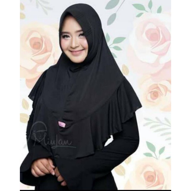 [Fashion Muslim] KHIMAR PINGUIN GELOMBANG | Hijab instan rempel Jersey tebal syar'i terlaris