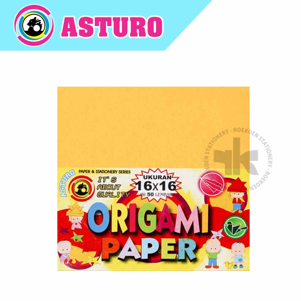 

Asturo Origami Paper Kertas Lipat 16x16cm Single Side (50 Sheets)