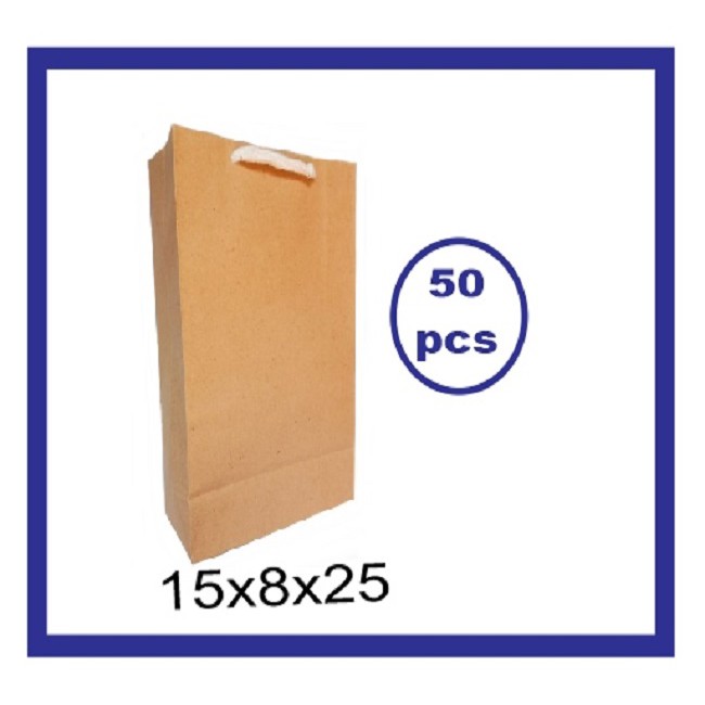 

50pcs tas kertas 15x25 paperbag souvenir paper bag polos sedang