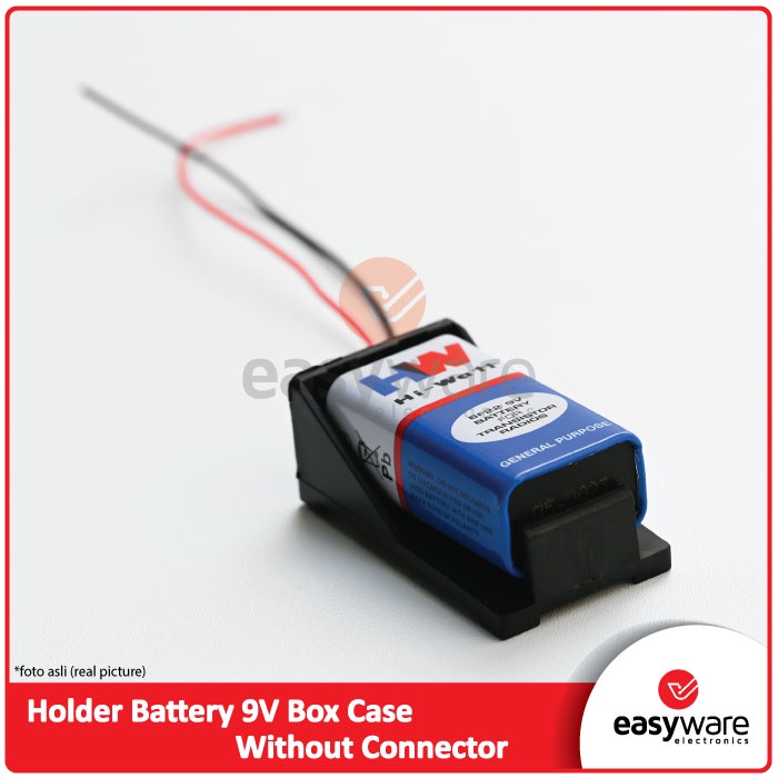 9V Battery Box Case Holder without connector - Holder Battery 9V