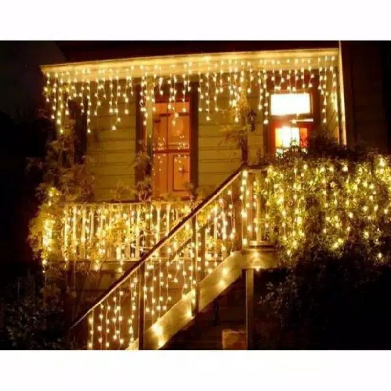 Lampu natal tirai lampu hias tirai lampu tumbler tirai