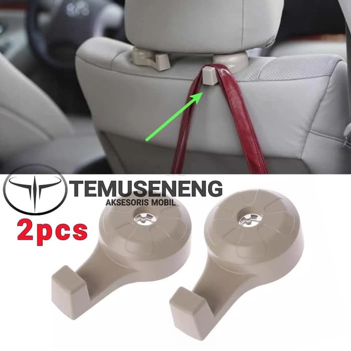 2Pcs Hook Hanger Gantungan Cantelan Barang Jok Mobil Multifungsi Headsrest