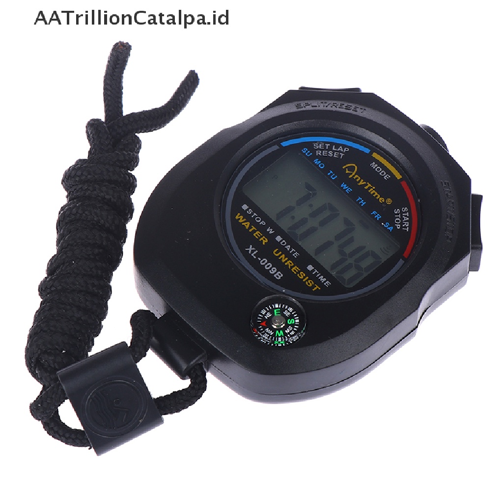 Aa Stopwatch Digital Trillioncatalpa Anti Air Dengan Layar LCD