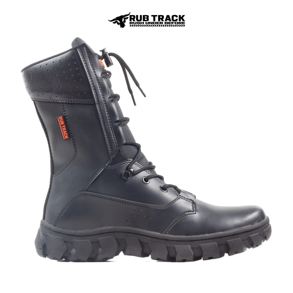 RUBTRACK SEPATU BOOTS PDL ROTO PRIA KULIT SINTETIS RESLETING ZIPER JATAH TNI POLISI SATPAM SCURITY RUBICON